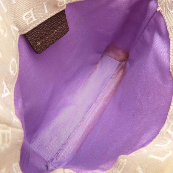 BVLGARI Logomania Handbag, Canvas x Leather, Beige/Brown, Women's, 353173 - Picture 6 of 16